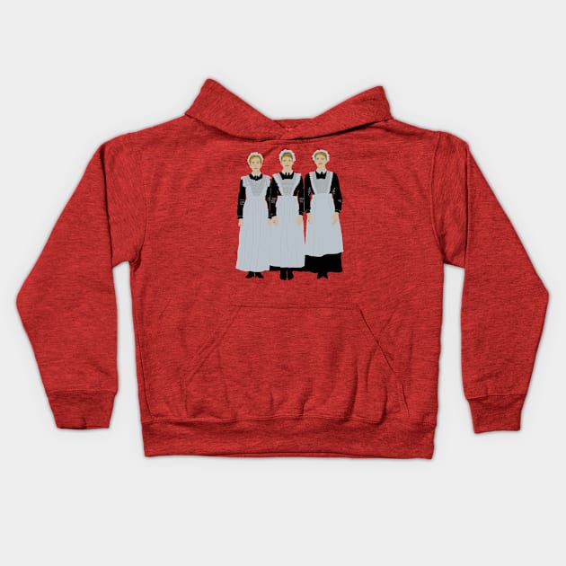 Angry Maids Kids Hoodie by BullShirtCo